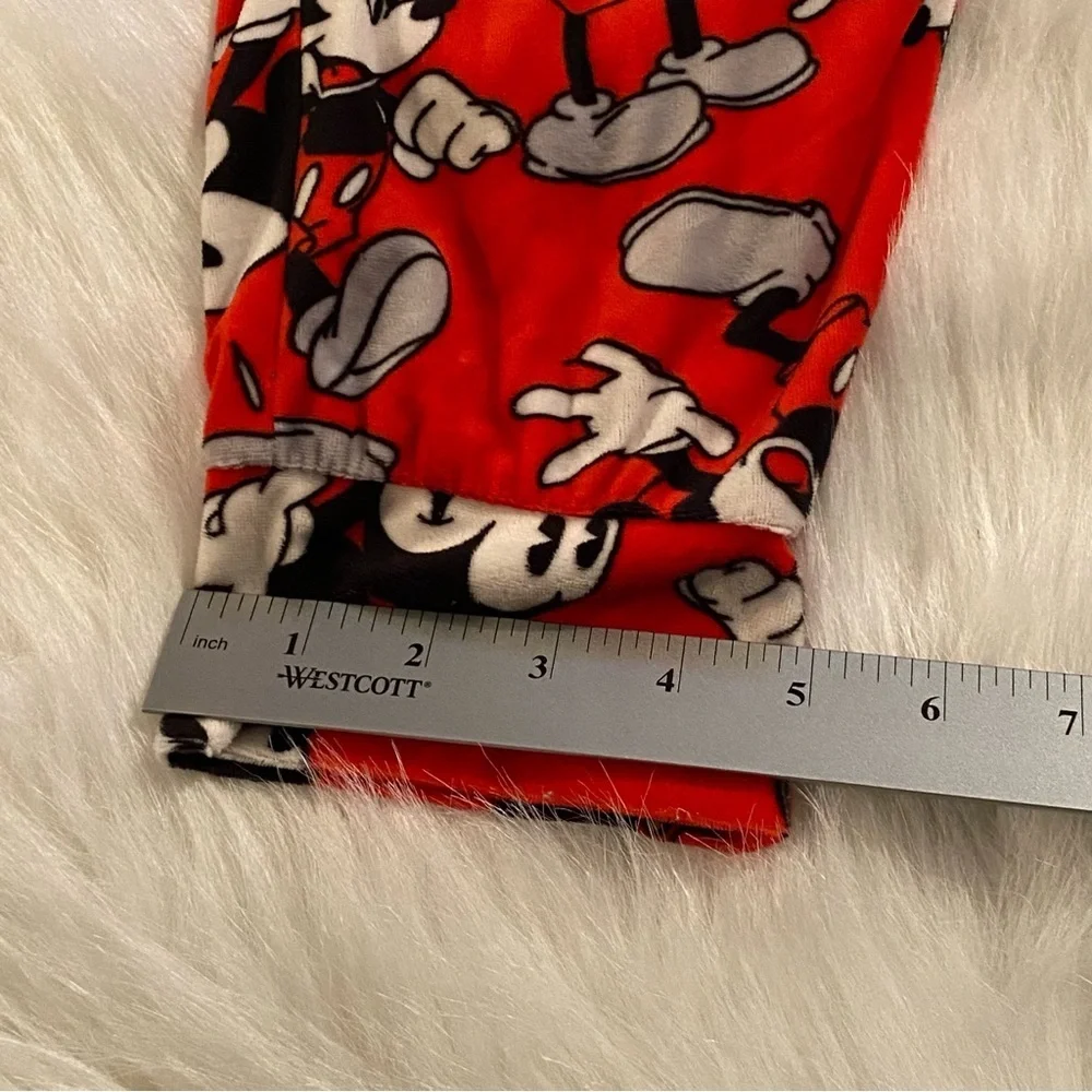 Disney Pajamas Womens Size L (12-14) Mickey Mouse Red Pull On Stretch - Picture 3 of 7